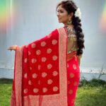 Manjula Paritala Instagram - #💕❤️ #satin Banaras saree @houseof.raadhya_sarees