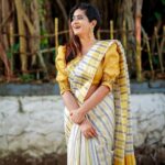 Megha Mathew Instagram - 📸 @sigin_joy Saree: @weavers_paradise #sareefashion #saree #kerala #stylish #brandcollaboration