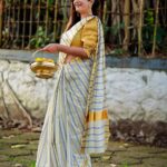Megha Mathew Instagram - 📸 @sigin_joy Saree by ; @weavers_paradise #saree #sareelove #sareefashion #sareedraping #collaboration