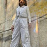 Miesha Saakshi Iyer Instagram - White Washed ❕ White coord set @sbsslabel White bodysuit @outcast_india Layered choker @cann1balpixie @zaamo.official Mumbai, Maharashtra