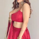 Miesha Saakshi Iyer Instagram – Hey Priyatama ❣️
.
.
Red outfit @quenchathirst 
.
.
.
#Day2 #red #manike