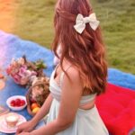 Miesha Saakshi Iyer Instagram - Summertime Happiness ☀️ . . Outfit/Accessories @luluandskyofficial Location @whisperingwoods.in . . Special thanks to @whisperingwoods.in for this extremely cute picnic setup ❤️