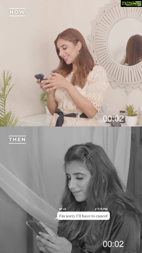 Miesha Saakshi Iyer Instagram - My life then vs. my life now! Bad hair day? 🙇🏻‍♀️ What’s that ? 🤷🏻‍♀️ My go to partner for everyday naturally straight hair look is the Philips Hair Straightening Brush & trust me, it is just a 5 minutes course! I can’t recommend this enough, hence try it yourself & save some extra time everyday because all you need is just 5 mins for those naturally straight hair. You too get ready quick & nice & #StyleTheRealYou #PhilipsHairStraighteningBrush #PhilipsIndia #Philips #collab . #miesha #mieshaiyer #grateful #gratitude #thankyouforeverything 🧿✨