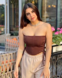 Miesha Saakshi Iyer Instagram - Running out of captions,
So this is my caption 🤭
.
.
.
.
Corset: @thriftflipmumbai 
Pants: @urbanic_in 
.
#dxb #dxblife #dubai #dubailife #dubai🇦🇪 #lovemylife #happiness #brown #thrift #corset #dubailove #miesha #mieshaiyer #grateful #gratitude #thankyouforeverything 🧿✨
