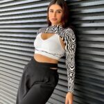 Miesha Saakshi Iyer Instagram - The #dxb life ✨ . . . . . Pants by @closet.hues #dxblife #dubai #dubailife #dubai🇦🇪 #dubaifashion #dubaistyle #ootd #livingthebestlife #achromatic #cutout #fashion #style #closethues #miesha #mieshaiyer #grateful #gratitude #thankyouforeverything 🧿✨
