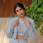 Miesha Saakshi Iyer Instagram - Baby Blues 🦋 . . PantSuit : @that.fetch.store 📸 : @swagatsharmaphotography . . . . . #ootd #ootdfashion #blue #pastel #mood #aesthetic #fashion #pantsuit #croppedblazer #photoshoot #lookbook #explore #postoftheday #thatfetchstore #miesha #mieshaiyer #grateful #gratitude #thankyouforeverything 🧿✨