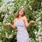 Miesha Saakshi Iyer Instagram – Coz’ I deserve happiness 🌸 
.
.
.
.
.
Outfit @closet.hues 
📸 @swagatsharmaphotography 
#happiness #happygirlsaretheprettiest #flowers #floral #floraldress #happyvibes #allsmiles #ootd #miesha #mieshaiyer #grateful #gratitude #thankyouforeverything 🧿✨