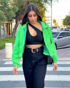 Miesha Saakshi Iyer Instagram - Dubai ✨
.
.
.
.
.
Jacket @pankhclothing 
Denim @hersheinbox 
#dubai #dubailife #dubaiphotoshoot #look #ootd #fashion #style #streetstyle #lookoftheday #streetphotography #miesha #mieshaiyer #grateful #gratitude #thankyouforeverything 🧿✨