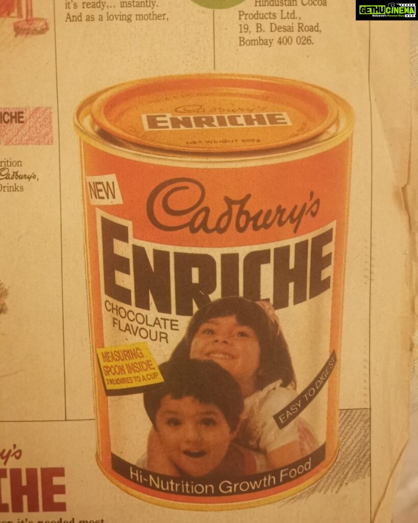 Minissha Lamba Instagram - Who dat bayybeeeee???? Me on the tin... When I was 4 years old in Bombay... Cadbury seems to be a product that been a part of my professional milestones and inches to the hips over the years.... My mother had kept a file with every single product I have advertised and cassettes of television commercials i had done through out my childhood.... I wonder where they are right now....