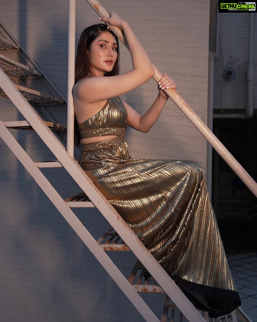 Monica Sharma Instagram - Haryana releasing tomorrow ♥️ . . . . . . HMua- @mua_shraddhanand PC- @snapshotmedia_mumbai , @man.with.a.dreamm Outfit- @labelsimrankatyal Stylist- @the.stylescribee . . . . . #instafashion #glam #makeup #golden #fashion #styleinspo #styleblogger #instastyle #insta #trending #fashionista #peace #stylepost #trend #styleinfluencer #stylegoals #gown #instagram #fashiongram #love #greekdress #whatiwore #ootd #tgbstudios New Delhi