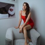 Monica Sharma Instagram - You can take the girl out of the couch, but you can’t take the couch out of the girl😛 . . . . 📸- @snapshotmedia_mumbai Mua- @amuthevar 👗- @delanthestylexperience . . . . #reddress #red #ootd #outfits #outfitoftheday #stylefashion #instafashion #marshell #music #photoshootideas #makeup #fashion #style #chilly #styleblogger #instastyle #fashionista #styleinspo #stylediary #stylepost #styleinspiration #styleinfluencer #stylegoals #luxury #fashiongram #styleaddict #couch #couchpotato #love #tgbstudios New Delhi