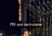 Monica Sharma Instagram - pov- your bae in a saree😌 . . . . . In 👗- @khawab.25 . . . . #reelsinstagram #explorepage #reelsindia #fashionreels #love Mumbai, Maharashtra