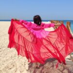 Mouli Ganguly Instagram - Udne do ! . . Outfit @mukeshrathoreofficial_ . . #mouliganguly #bluesky #bluesea #dubaibeach