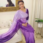 Mouli Ganguly Instagram - Best wishes @sachinshroff1 💐 for this new beginning . Wearing💜 @yuktaadesignerstudio . Thankyou @deepa_a_singh