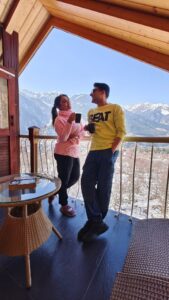 Mouli Ganguly Instagram - Chilling in the hills @thewhitestoneresortmanali . . #mouliganguly #mazhersayed . . #staycation #himachal #snow #snowday #traveldiaries #coupletravel #incredibleindia #manali #manalidiaries