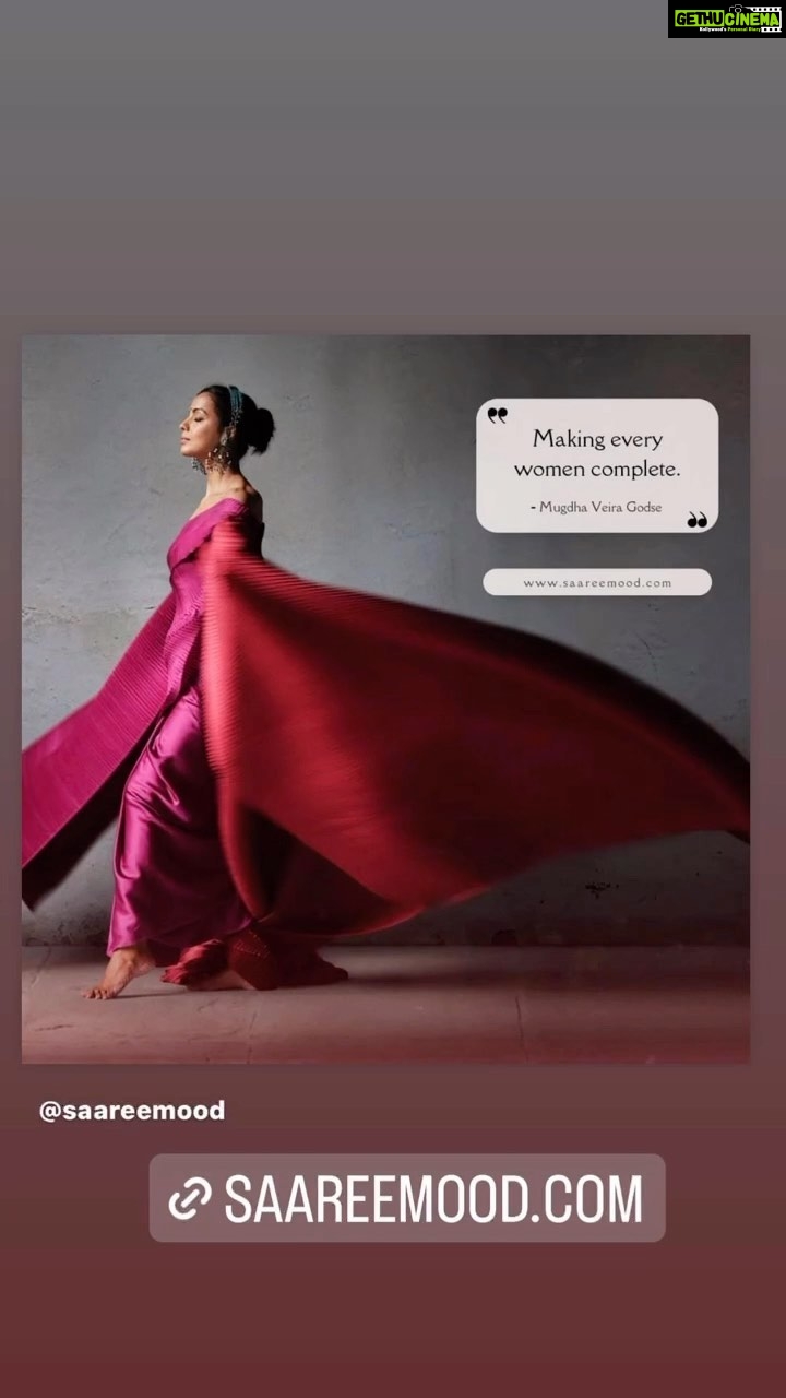Mugdha Godse Instagram - @saareemood we create *space* for women and her true essence …