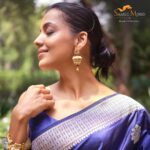 Mugdha Godse Instagram - THE BLUE LININGS Wearing blue is one subtle adventure in itself - you're calm like a blue lake yet relentless like the blue waves. Link in bio to shop SaareeMood! ✨️ Photography: @tarun_khiwal Production : @karma__production @himan888 MUA: @kaushikanu Team: @_the_blank_canvas_ @anurag_mua Styling: @harshad.fshn @khuusshhbboo @styledbygunjan @ajmerashaili @peter.tashi_ Jewellery: @amrapalijewels . . . #saareemood #saareesforallemotions #mugdhagodse #newbrandlaunch #shopthelook #saree #indian #tradition #blue #calm #relentless #water