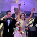 Mukti Mohan Instagram - Celebrations galore 🎉 Whatta joyful night! Union of @thisisriyaaaa @aneeshgoel23 and two beautiful families had to be brought with such cheerful faces, colorful lights, blessings and soooooo much love! God bless the togetherness! Love you 🫶🏻 Styled by- @isolatednee x @_trishasadh Assisted- @aditi_08_ Outfit- @labelrsvp Jewellery - @tsaraofficial ADot