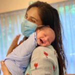 Mukti Mohan Instagram - Blissfully mine🤍 Presenting Aryaveer’s first ever smiling picture with you all, Yay!! How lucky am iiiiiiii 🤩😇 Happy 4th month as parents #NeeNi ❣️ @neetimohan18 @nihaarpandya thank you for giving us the most adorable mushball 🌝 #Aryaveer😗Aaauuuuuu😚❤️ 🧿 Happy 4th Month my brave-blissed out loving soul can’t wait to see and re-see the world with your eyes 👶🏻🏔🏎🚤✈️🌍 P.S.- It’s a silent declaration “Golu Maasi is the best Maasi” tinu,chiku,putchie,preeti,Tyra,Manvi,Sunanda,Riya, Summa and other ocean 🌊⛄️full of maasis 🥰yessyess they all agree🤪🤓 But aap sab katt Lo😆😎 coz #AryaveerLovesGoluMaasi the most☃️🌈✨