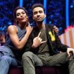 Mukti Mohan Instagram - #Throwback to being on the same 📈frequency as @raghavjuyal obviously without the script😂 Exploring talent from around the world was fun 🌏🇮🇳 @ipritamofficial @badboyshah @sunidhichauhan5 @framesproductioncompany @starplus#dilhaihindustani2 P.S.- i knowww it’s doodho Nahaao yaar🌚 actually I had forgotten what we did on this show, yeh insta pages treasured archive hain! Thank you 💞😊