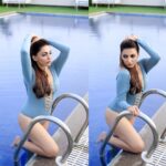Navina Bole Instagram - Baby show me you can calm down. . 🧜‍♀️💫🌊😎💙 Monokini : @angelcroshet_swimwear Photographer: @the_pixeleyes Stylist : @style_deintrepide Make up and Hair : @sapna_celebritymakeupartist Location : @goldfinchmumbai #picsoftheday #photos #ootd #monokini #poolside #instaphotos #instagram #instagood #vacayvibes #comfortableinmyskin #explorepage✨ #explore #navinabole #newpost #layout #collage #photoshoot #happysunday #positivevibes Goldfinch Hotel Mumbai