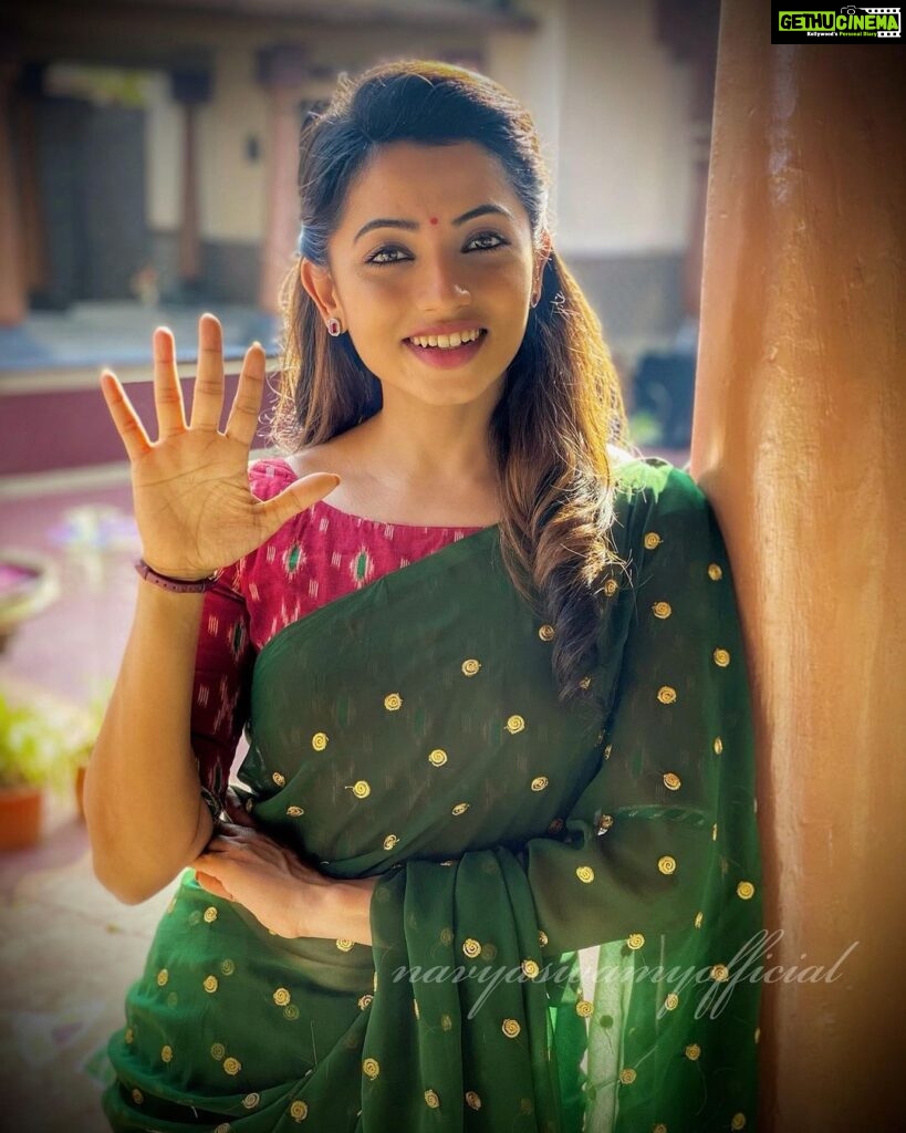 Navya Swamy Instagram - Meenakshi finished five successful years and turned in to six today. Oh what a journey it has been!!! Thank you for every clap and pat which fuelled this long and joy ride. Thank you... Thank you... Thank you...❤️❤️❤️ #naaperumeenakshi #tvserial #serial #etv #etvtelugu #telugu #fiveyears #succesfuljourney #love #milestone #actress #acting #lifeofanactress #memorable #mostfavorite #alwaysclosetomyheart #blessed #thankful #navyaswamy Ramoji Film City