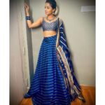 Navya Swamy Instagram - New year 2021 is welcoming us with hope & better life, so let’s get ready to explore... Outfit @thread_fabric Hair by @chinnahair_stylist #dolledup #festive #festivevibes #sankranti #traditional #ethnic #indian #lehenga #lehengalove #blue #royal #designer #instagram #instadaily #blessed #thankful #navyaswamy