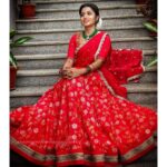 Navya Swamy Instagram - There is a shade of red for every woman. - Audrey Hepburn Outfit- @kowshiki_couture #lehenga #lehengacholi #indianfashion #indiandesigns #designerwear #festivewear #festivalfashion #alltimefavorite #shootdiaries #diwali #lategram #instagram #thankful #blessed #navyaswamy