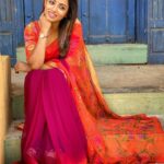 Navya Swamy Instagram - My forever affair with sarees!! . . Saree & blouse designed by @elegant_threads_by_salma #saree #sareelove #sareecollection #foreverlove #designer #designersarees #blessed #thankful #navyaswamy
