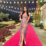 Navya Swamy Instagram - Listening to the ringing of those wedding bells with a bling. 💁🏻‍♀️💃💍 Outfit @houseofakhilaaakurathi #wedding #sangeeth #indowestern #lilac #designer #instapic #instafashion #blessed #thankful #navyaswamy