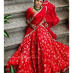Navya Swamy Instagram - There is a shade of red for every woman. - Audrey Hepburn Outfit- @kowshiki_couture #lehenga #lehengacholi #indianfashion #indiandesigns #designerwear #festivewear #festivalfashion #alltimefavorite #shootdiaries #diwali #lategram #instagram #thankful #blessed #navyaswamy