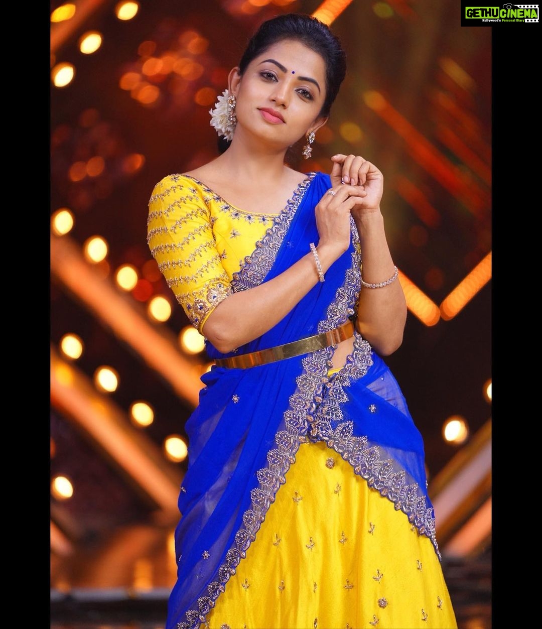 Navya Swamy Instagram - Wearing this half saree by @riya_designing_studio ❤️