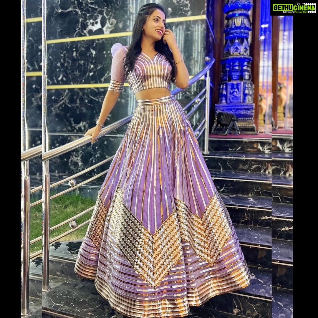 Navya Swamy Instagram - Wearing this beautiful lehenga from @ivana_designers for a cousin’s wedding!!