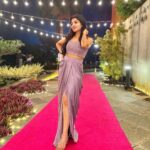 Navya Swamy Instagram - Listening to the ringing of those wedding bells with a bling. 💁🏻‍♀️💃💍 Outfit @houseofakhilaaakurathi #wedding #sangeeth #indowestern #lilac #designer #instapic #instafashion #blessed #thankful #navyaswamy