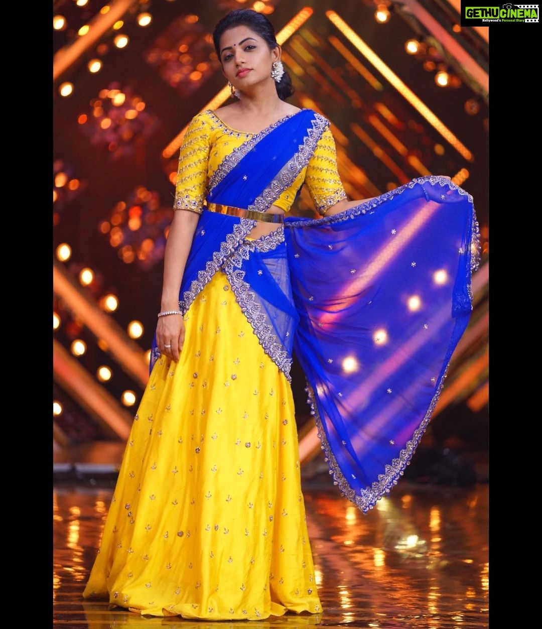 Navya Swamy Instagram - Wearing this half saree by @riya_designing_studio ❤️