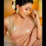 Navya Swamy Instagram - You don’t need any reason to shine… shine for yourself✨ Outfit @shilpacouture H & M.U @thimmappa180 #photography #photoshoot #saree #sareelove #glitter #shineon #designer #designerwear #instapic #instagood #blessed #thankful #navyaswamy