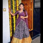 Navya Swamy Instagram - Festive feels🥰🥰 Half saree by @riya_designing_studio #festivewear #festivaltime #krishnashtami #lategram #latepost #designer #halfsaree #indian #instaphoto #blessed #thankful #navyaswamy