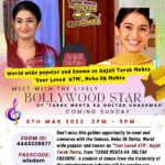 Neha Mehta Instagram – About yesterday 6th march 
Beautiful tume with 
Aanando Bhramah parivar. DHANYAVAD 🙏 🇮🇳.