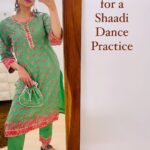 Nitibha Kaul Instagram - And @gunningforsarthak begins! Can’t wait to get you two married @gunveeng @sarthaksahney 💚 Im wearing @shopmulmul Multi Stick used @nudestix #IndianWedding #DancePractice #ShaadiDance #DholNight #GreenKurta #Wedding #GunningForSarthak