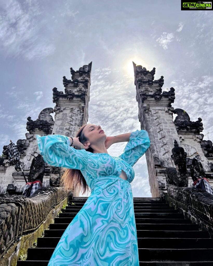 Nitibha Kaul Instagram - ✨The Gates of Heaven ✨ . Dress by @ruttbyshrutika #NkInBali #GateOfHeavenBali #LempuyangTemple #Bali #NKTravels #BaliBible #BaliTour Gates of Heaven, Lempuyang,