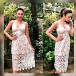 Nitibha Kaul Instagram - Swipe to see Baby NK in the same dress 6 years ago 🤯 Surprised it still fits me like a glove #Throwback #6YearsLater #SameDressDifferentYear #NKStyles