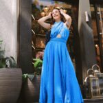 Nitibha Kaul Instagram - Just a happy girl twirling around in her blue dress 💙 Wearing @houseoffett #BlueDress #SunshineDay #HappyGirls #TwirlDress