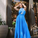 Nitibha Kaul Instagram - Just a happy girl twirling around in her blue dress 💙 Wearing @houseoffett #BlueDress #SunshineDay #HappyGirls #TwirlDress