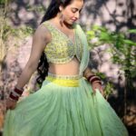 Niyati Fatnani Instagram - Blossom🌻 Wearing: @neerusindia X @nehaadhvikmahajan 📍: Neerus Santacruz . . . . #yellow #lehenga #ethnicwear #niyatifatnani