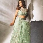 Nushrratt Bharuccha Instagram - Behind the scenes 📹 @nushrrattbharuccha styled by me for @azafashions Wearing @taruntahiliani @keiyura_jewelry Assisted by @sushmita_makhija #ootd #ootdindia #nushratbharucha #nushrrattbharuccha #outfitinspiration #greenlehenga #taruntahiliani #azafashions #weddingshopping #weddingguest #fashion #traditionalwear
