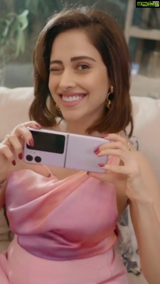 Nushrratt Bharuccha Instagram - Left, right, up or down - No matter which way you turn it, the #OPPOFindN2Flip will make you look great! Its killer looks complete any outfit! #OhSnap #BestFlipPhone #SeeMoreInASnap