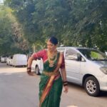 Pallavi Gowda Instagram – 💜💚💜Pics coming 🔜 🤩
MUA : @makeoverwithvarshagowda 🥰
#GunturPilla #TrendingReels #Saree #TraditionalWear #NoFilter