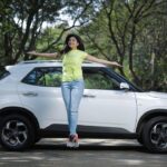 Pallavi Gowda Instagram - People get an adrenaline rush when they do something exciting. It varies from person to person. I had it today when I drove the Venue iMT. It has sporty exterior looks, stylish interiors, loads of space, and more importantly, it is a connected car. While I was driving this car I was #Leftfree. This festive season rush to your nearest Hyundai dealer and join the #Leftfree revolution. #HyundaiIndia, #HyundaiVenue. @HyundaiIndia @BlueHyundai.