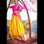 Pallavi Gowda Instagram - 💖💛💖 MUA : @nishismakeover P.C. @flashalight Outfit : @anargya_couture Jewellery : @garvsilverjewellery The Dome Cafe