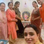 Parul Chauhan Instagram - Ganpati Bappa Morya ❤️❤️❤️❤️❤️dil se shukriya Ap sabhi ka ki Ap mere gannu k darshan k liye aaye ❤️❤️❤️❤️❤️❤️ Ganpati Bappa Morya agle Baras tu jaldi aa❤️❤️❤️❤️❤️❤️ Wearing @eshabakshi13 ❤️❤️❤️